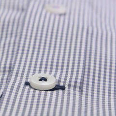 Purple Mini Gingham Button Down Dress Shirt