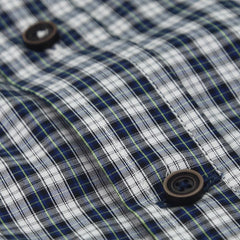 Green Mini Plaid Dress Shirt