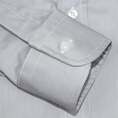 Silver Pique Stripe Dress Shirt