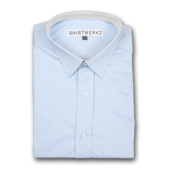 Sky Blue Pique Stripe Dress Shirt