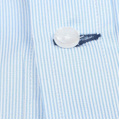 Sky Blue Pique Stripe Dress Shirt