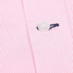 Pink Pique Stripe Dress Shirt