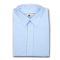 Blue Gingham Dress Shirt