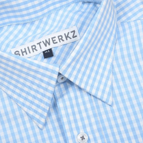 Blue Gingham Dress Shirt