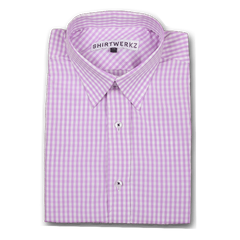 Violet Gingham Dress Shirt