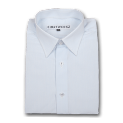 Sky Blue Mini Stripe Poplin Dress Shirt