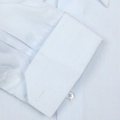 Sky Blue Mini Stripe Poplin Dress Shirt