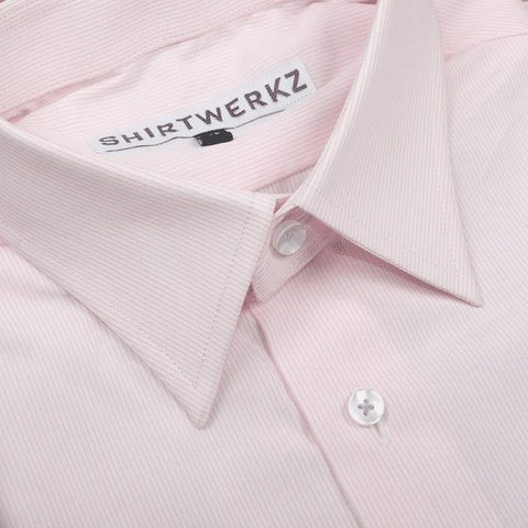 Pink Mini Stripe Poplin Dress Shirt