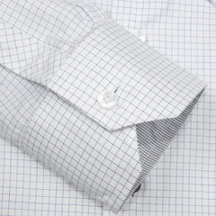 Navy Graph Check with Contrast Button Dress Shirt