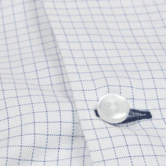 Navy Graph Check with Contrast Button Dress Shirt