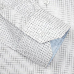 Black Graph Check with Contrast Button Dress Shirt