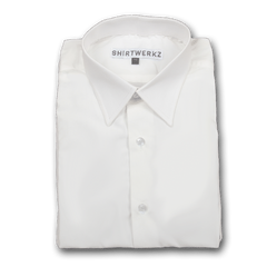 Cream Poplin with Contrast Cuff Buttonhole Dress Shirt