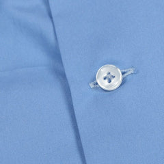 French Blue Poplin with Contrast Cuff Buttonhole Dress Shirt