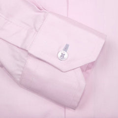 Pink Twill with Contrast Cuff Buttonhole Dress Shirt
