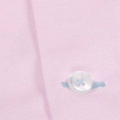 Pink Twill with Contrast Cuff Buttonhole Dress Shirt