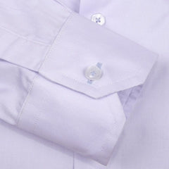 Purple Twill with Contrast Cuff Buttonhole Dress Shirt