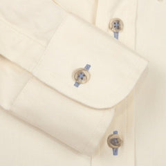 Beige Pinpoint Button Down Dress Shirt