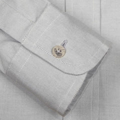 Grey Pinpoint Button Down Dress Shirt