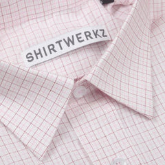 Pink Brown Tattersall Dress Shirt