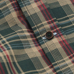 Green Khaki Plaid Casual Shirt