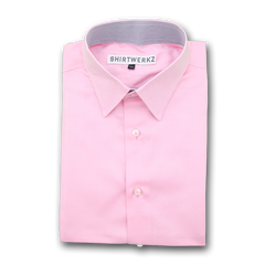 Pink Herringbone Dress Shirt