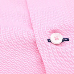 Pink Herringbone Dress Shirt