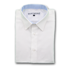 White Herringbone Dress Shirt