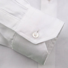 White Herringbone Dress Shirt