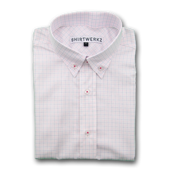 Navy Pink Tattersall Dress Shirt