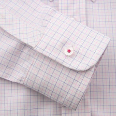 Navy Pink Tattersall Dress Shirt