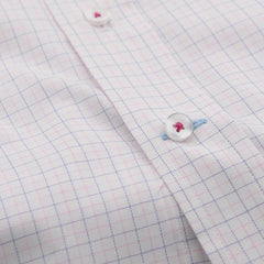 Navy Pink Tattersall Dress Shirt