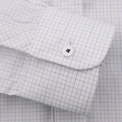 Navy Purple Tattersall Dress Shirt