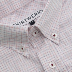 Navy Red Tattersall Dress Shirt