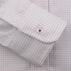 Navy Red Tattersall Dress Shirt