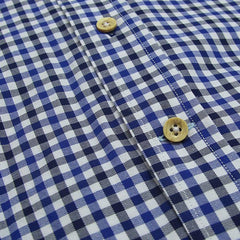 Blue Navy Gingham Dress Shirt